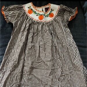 Thanksgiving smocked dress 5Y